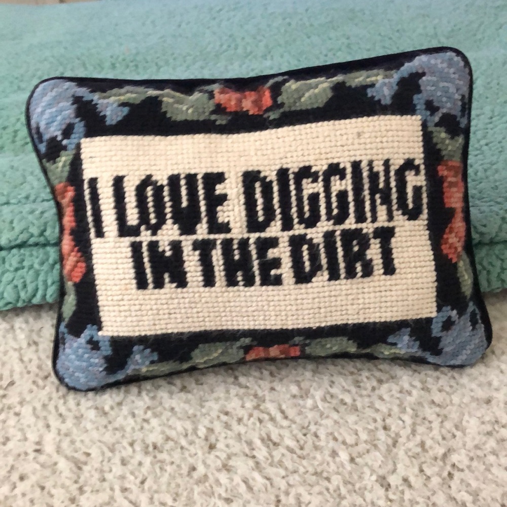 Needlepoint, accent pillow
